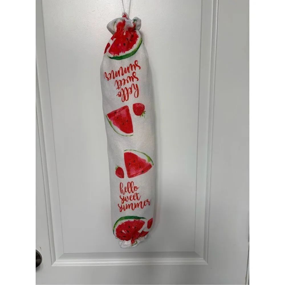 Handmade Plastic Bag Holder- Hello sweet summer-watermelon